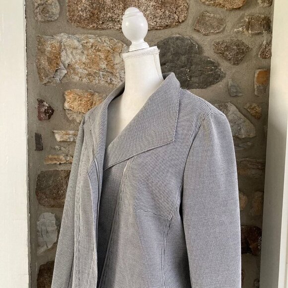 AKRIS PUNTO Long Houndstooth Jacket Women’s US 14 - Picture 7 of 12